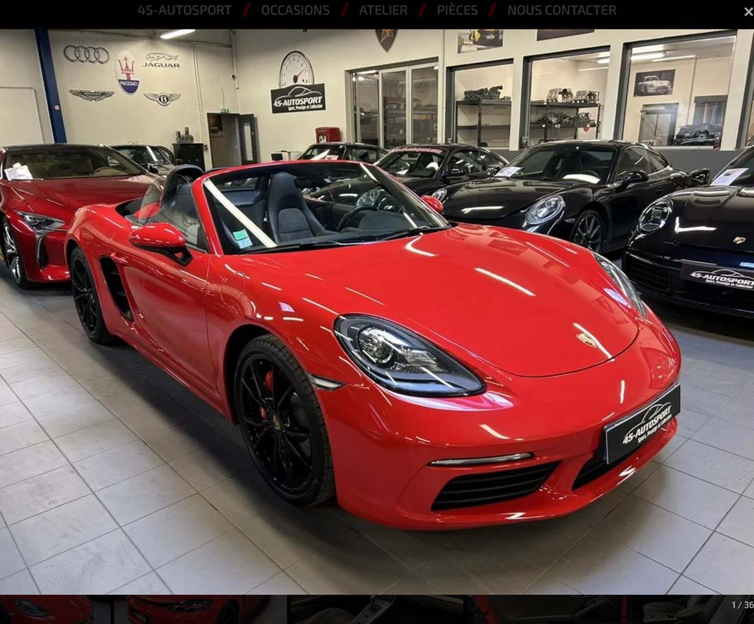 PORSCHE 718 BOXSTER S 350cv 2016 occasion