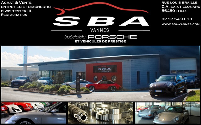 SBA VANNES - SPECIALISTE PORSCHE MORBIHAN - 56 - BRETAGNE - VANNES